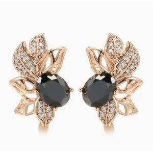 18k Gold Plated Simulated Diamond Zircon Drop Earrings